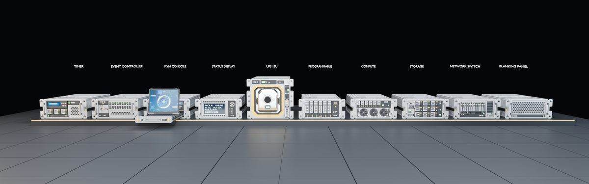 The full range of rack servers lined up side by side